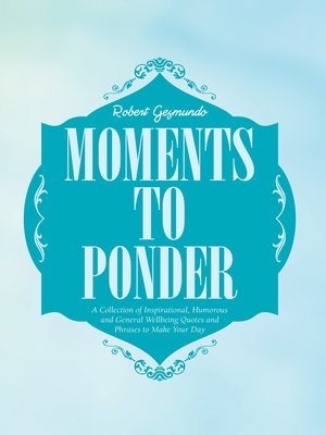 cover image of Moments to Ponder